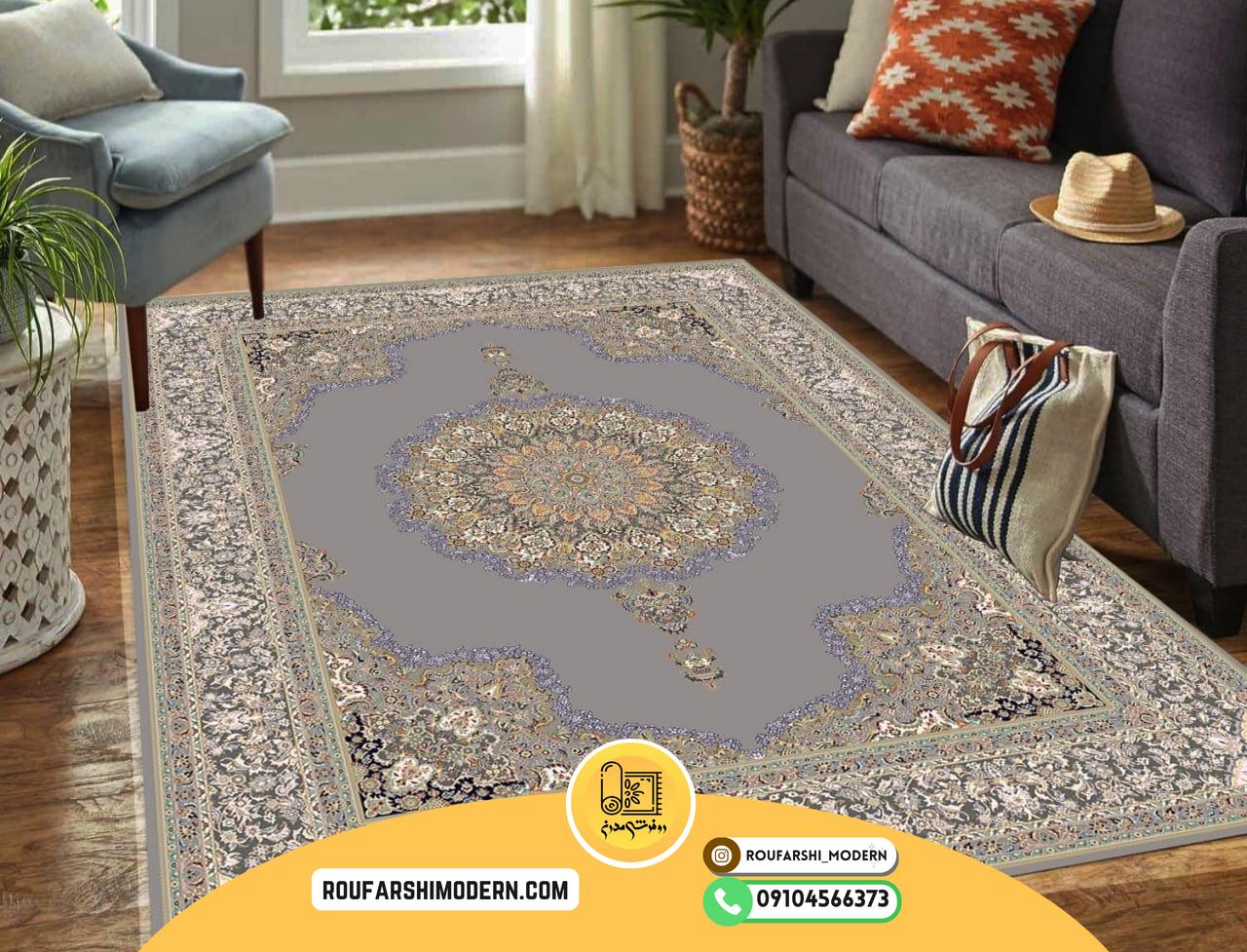 کاور فرش و روفرشی کشدار با ترکیب رنگی زیبا کد 0656