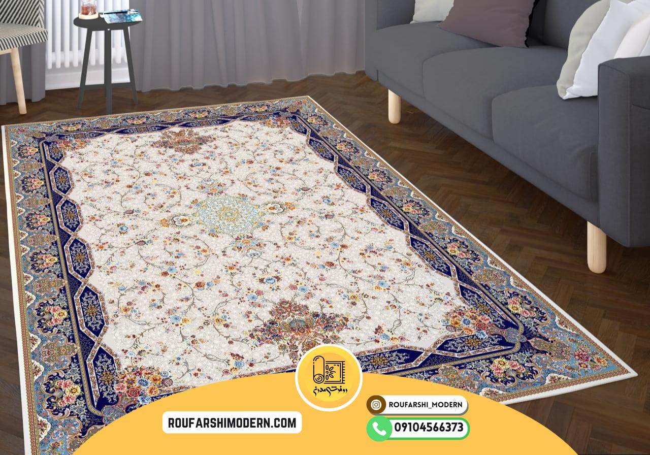 کاور فرش و روفرشی کشدار با ترکیب رنگی زیبا کد 0651