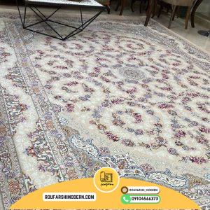 کاور فرش و روفرشی کشدار بسیار زیبا و پرفروش رنگ کرم کد ۰۰۹۲ (ویدیو)