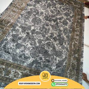 کاور فرش و روفرشی کشدار ترکیب رنگ طوسی و قهوه ای کد ROU1307 (ویدیو)/ cover carpet