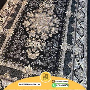 کاور فرش و روفرشی کشدار رنگ زمینه مشکی کد 0850 (ویدیو)