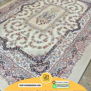 کاور فرش و روفرشی کشدار رنگ زمینه کرم کد 0625 (ویدیو)
