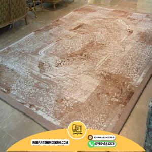کاور فرش و روفرشی کشدار رنگ نسکافه ای ترکیب کرم روشن کد 1512 (ویدیو)