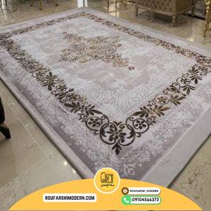 کاور فرش و روفرشی کشدار رنگ کرم نسکافه ای کد 0191 (ویدیو)