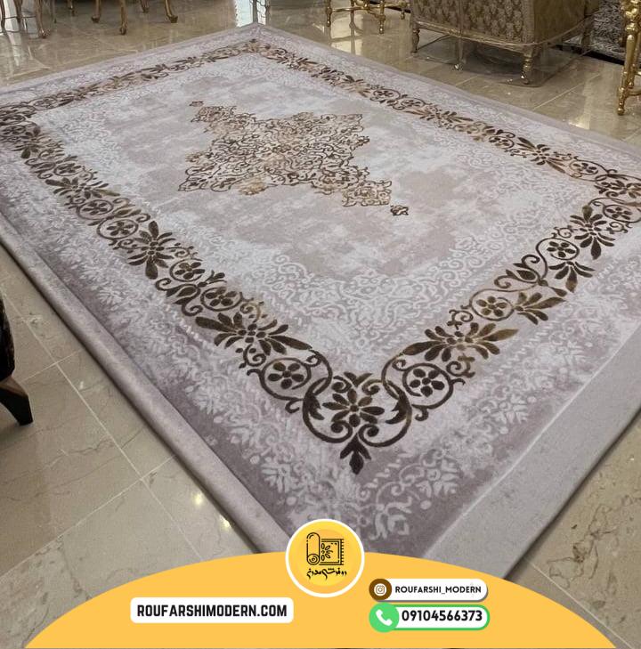 کاور فرش و روفرشی کشدار رنگ کرم نسکافه ای کد 0191 (ویدیو)