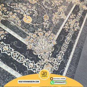 کاور فرش و روفرشی کشدار زمینه طوسی طرح پرفروش کد ۱۴۸۹