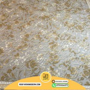 کاور فرش و روفرشی کشدار زمینه طوسی کد 1310 (ویدیو)