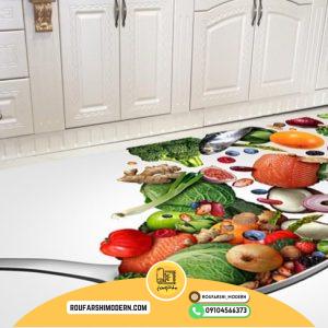 کاور فرش و روفرشی کشدار طرح آشپزخانه کد 0747