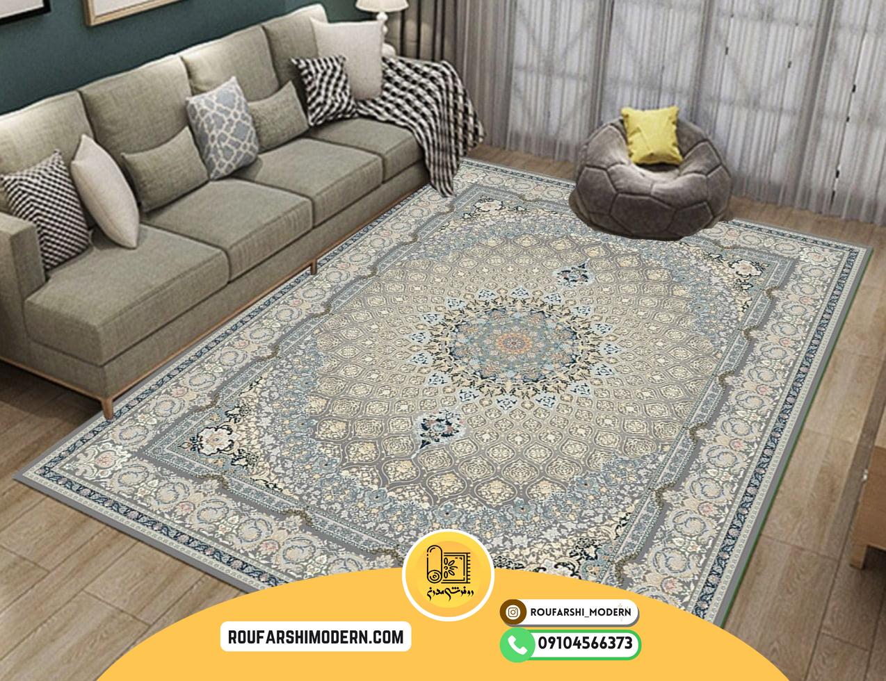 کاور فرش و روفرشی کشدار طرح بسیار زیبا کد 0882
