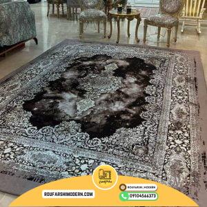 کاور فرش و روفرشی کشدار طرح بسیار زیبای کهکشانی ترکیب رنگ طوسی و قهوه ای کد 1636 (ویدیو)