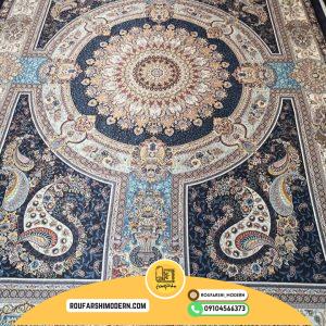 کاور فرش و روفرشی کشدار طرح جذاب رنگ زمینه سرمه ای کد 0673 (ویدیو)