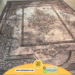 کاور فرش و روفرشی کشدار طرح زیبا رنگ ترکیب کرم و قهوه ای کد 1565 (ویدیو)