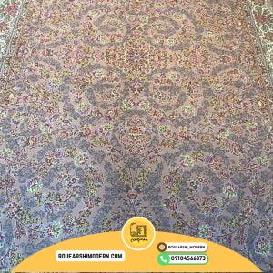 کاور فرش و روفرشی کشدار طرح زیبا رنگ زمینه صورتی کد 0840 (ویدیو)