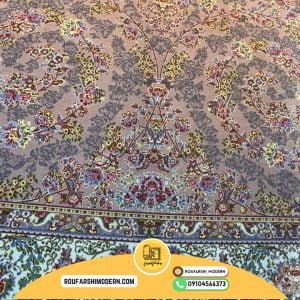 کاور فرش و روفرشی کشدار طرح زیبا رنگ زمینه صورتی کد 0840 (ویدیو)