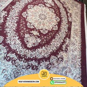 کاور فرش و روفرشی کشدار طرح زیبا زمینه زرشکی کد 1063 (ویدیو)