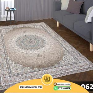 کاور فرش و روفرشی کشدار طرح زیبای قطره رنگ زمینه کرم نسکافه ای کد 0624 ( ویدیو)
