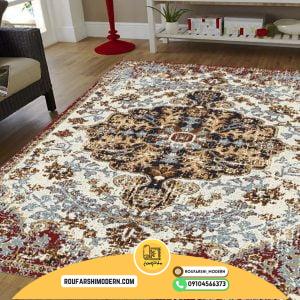 کاور فرش و روفرشی کشدار طرح سنتی خاص کد 0870