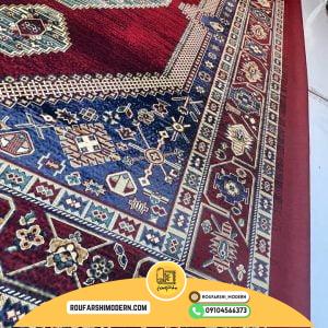 کاور فرش و روفرشی کشدار طرح سنتی رنگ زمینه لاکی کد ROU1730 (ویدیو)