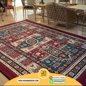 کاور فرش و روفرشی کشدار طرح سنتی کد ۱۱۳۷