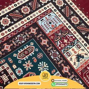 کاور فرش و روفرشی کشدار طرح سنتی کد ۱۱۳۷