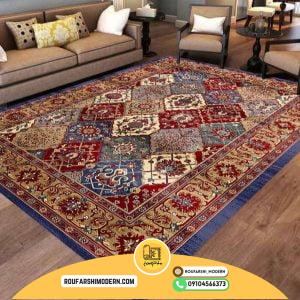 کاور فرش و روفرشی کشدار طرح سنتی کد ROU1731 (ویدیو)