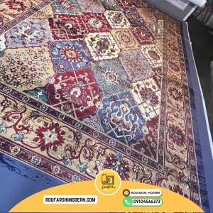 کاور فرش و روفرشی کشدار طرح سنتی کد ROU1731 (ویدیو)