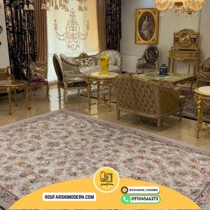 کاور فرش و روفرشی کشدار طرح‌ فرش بسیار زیبا کد 1455 (ویدیو)