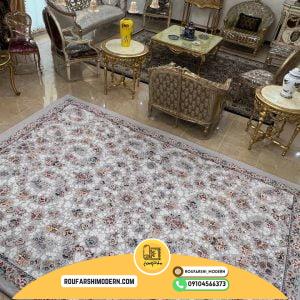 کاور فرش و روفرشی کشدار طرح‌ فرش بسیار زیبا کد 1455 (ویدیو)