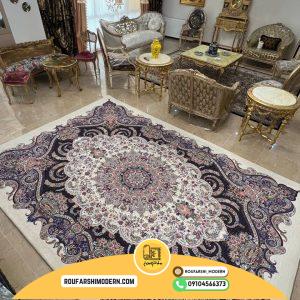 کاور فرش و روفرشی کشدار طرح فرش کد 0703