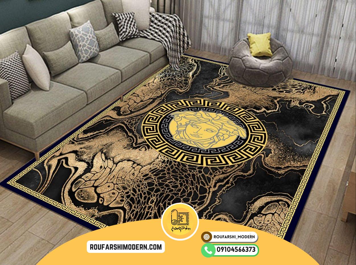 کاور فرش و روفرشی کشدار طرح مدرن خیلی زیبا کد 0802