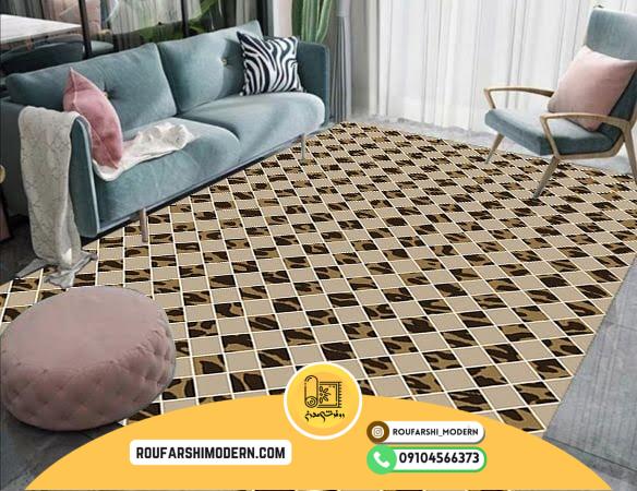 کاور فرش و روفرشی کشدار طرح مدرن زیبا کد 0868