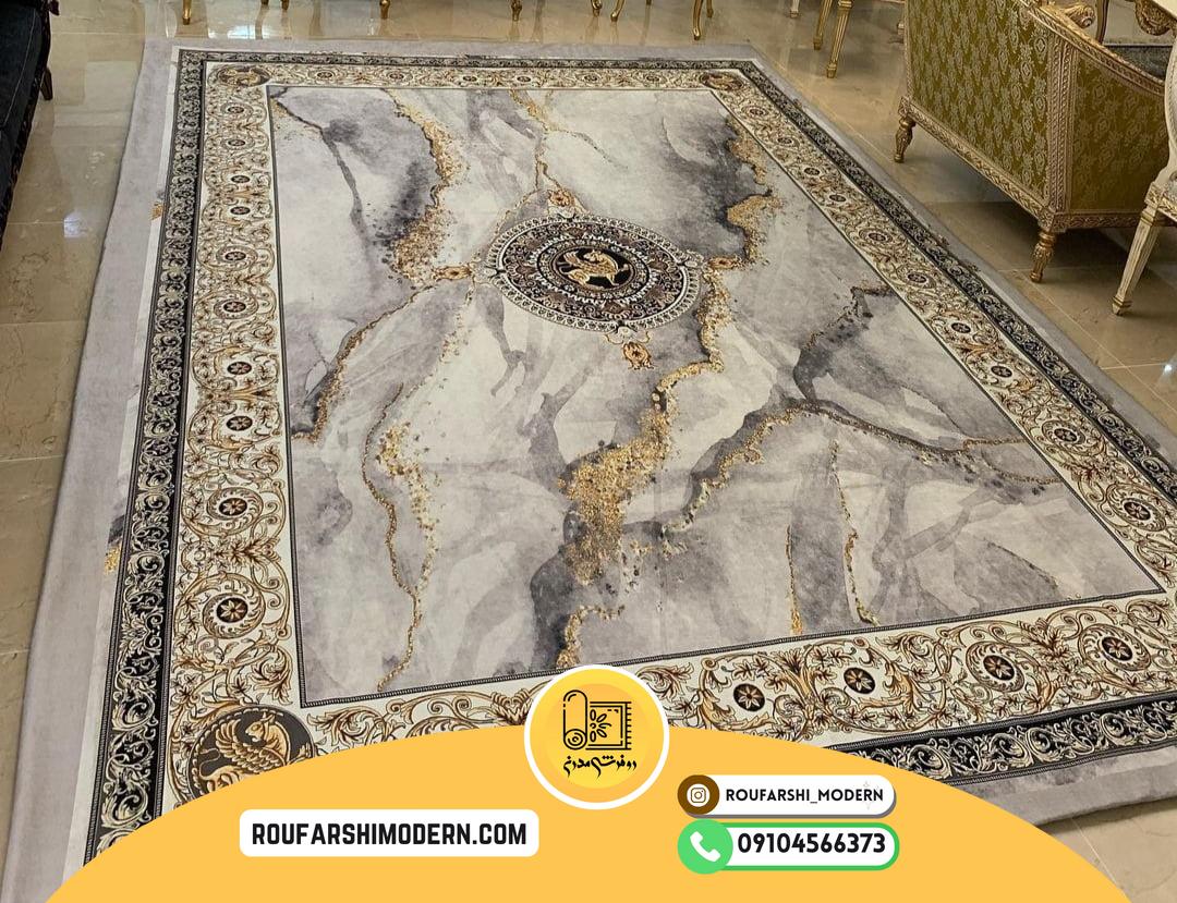کاور فرش و روفرشی کشدار طرح مدرن کد 0809