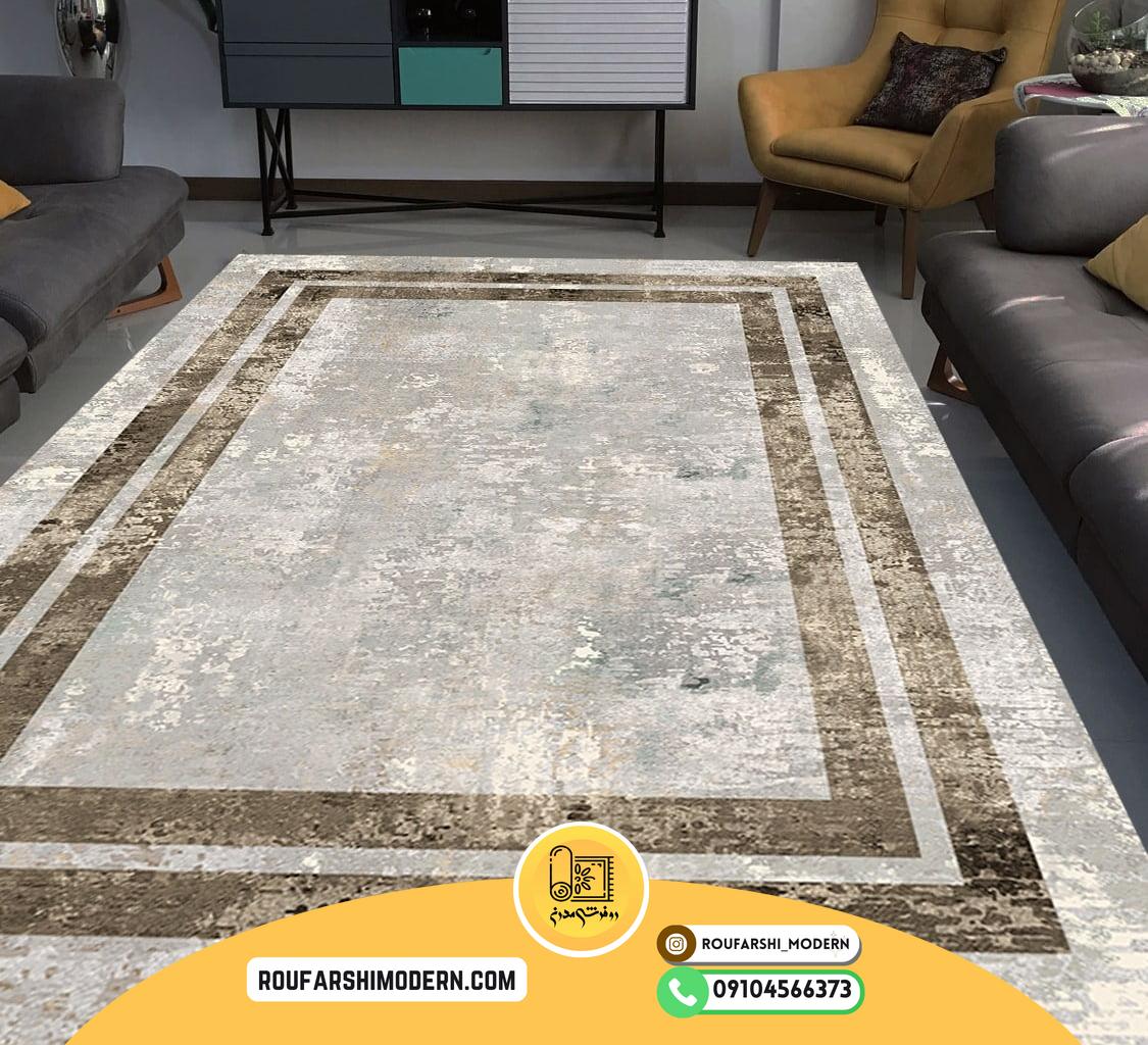 کاور فرش و روفرشی کشدار طرح مدرن کد 0872