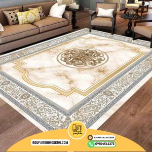 کاور فرش و روفرشی کشدار طرح مدرن کد 1543