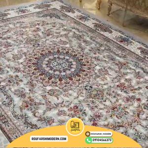 کاور فرش و روفرشی کشدار طرح معرکه کد 1356
