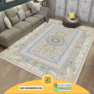 کاور فرش و روفرشی کشدار طرح نرجس کد ROU0942