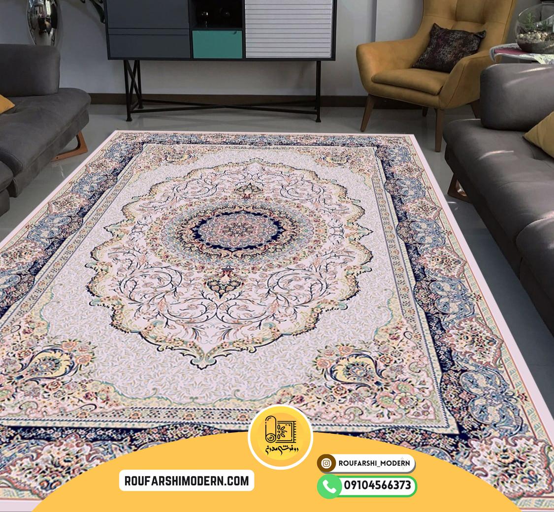 کاور فرش و روفرشی کشدار طرح همایونی کد ROU0940