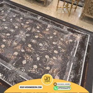 کاور فرش و روفرشی کشدار طرح وینتیج بسیار زیبا رنگ طوسی تیره و روشن و ترکیب قهوه ای کد 1566 (ویدیو)