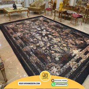 کاور فرش و روفرشی کشدار طرح وینتیج رنگ طوسی ترکیب قهوه ای و طلایی کد 1660 (ویدیو)