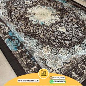 کاور فرش و روفرشی کشدار طرح وینتیج پتینه ترکیب رنگ قهوه ای و کرم کد 1596 (ویدیو)