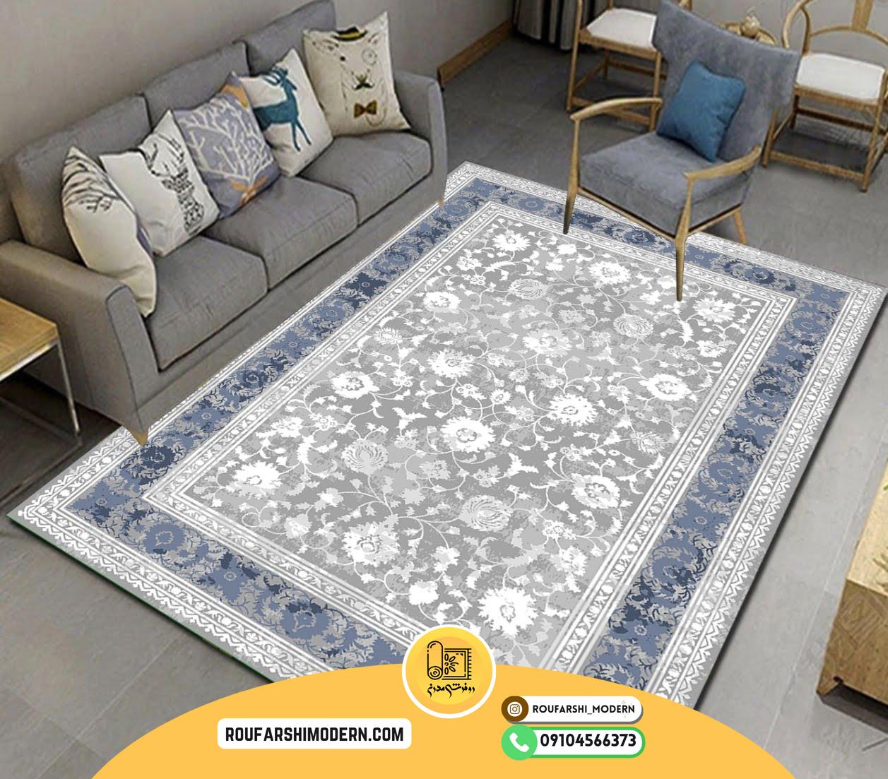 کاور فرش و روفرشی کشدار طرح یکتا کد 0971
