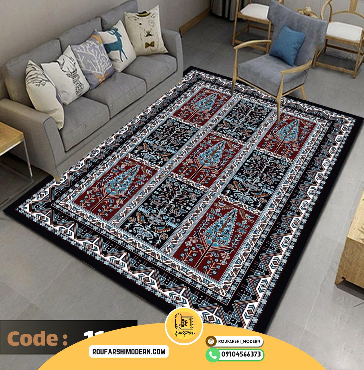 کاور فرش و روفرشی کشدار مدل سنتی کد ۱۱۱۹