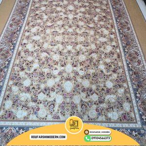 کاور فرش و روفرشی کشدار طرح خیلی زیبا رنگ طلایی کد ROU0572
