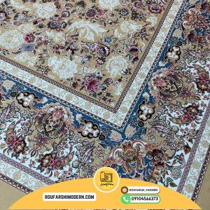 کاور فرش و روفرشی کشدار طرح خیلی زیبا رنگ طلایی کد ROU0572