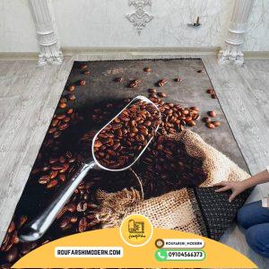فرشینه با رویه مخمل و زیره نمد 1000 گرم ترمزدار طرح آشپزخونه CODE:RH 2254